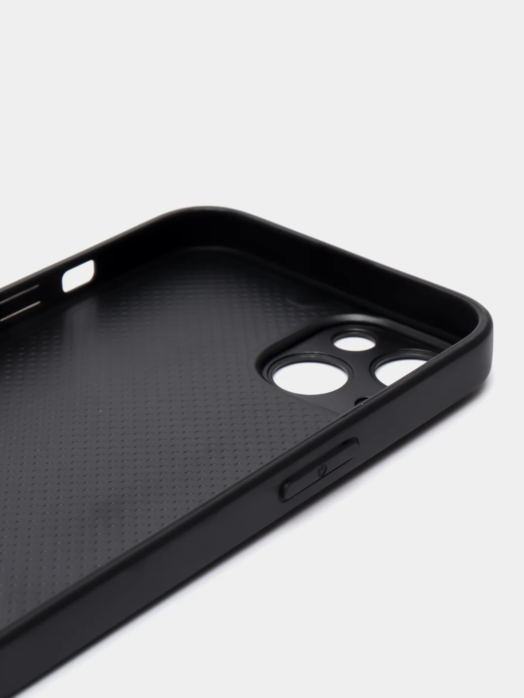 Черный люксовый чехол для Apple iPhone 13 алькантара BROSCORP, замшевый, пластиковый с силиконом