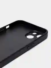 Черный люксовый чехол для Apple iPhone 13 алькантара BROSCORP, замшевый, пластиковый с силиконом