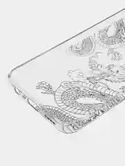 Пудровый силиконовый чехол на Realme C33 / Реалми С33 прозрачный, с рисунком, защита камеры