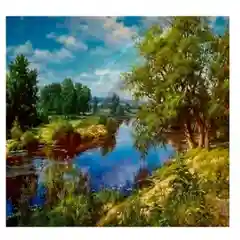 Синий алмазная вышивка на подрамнике