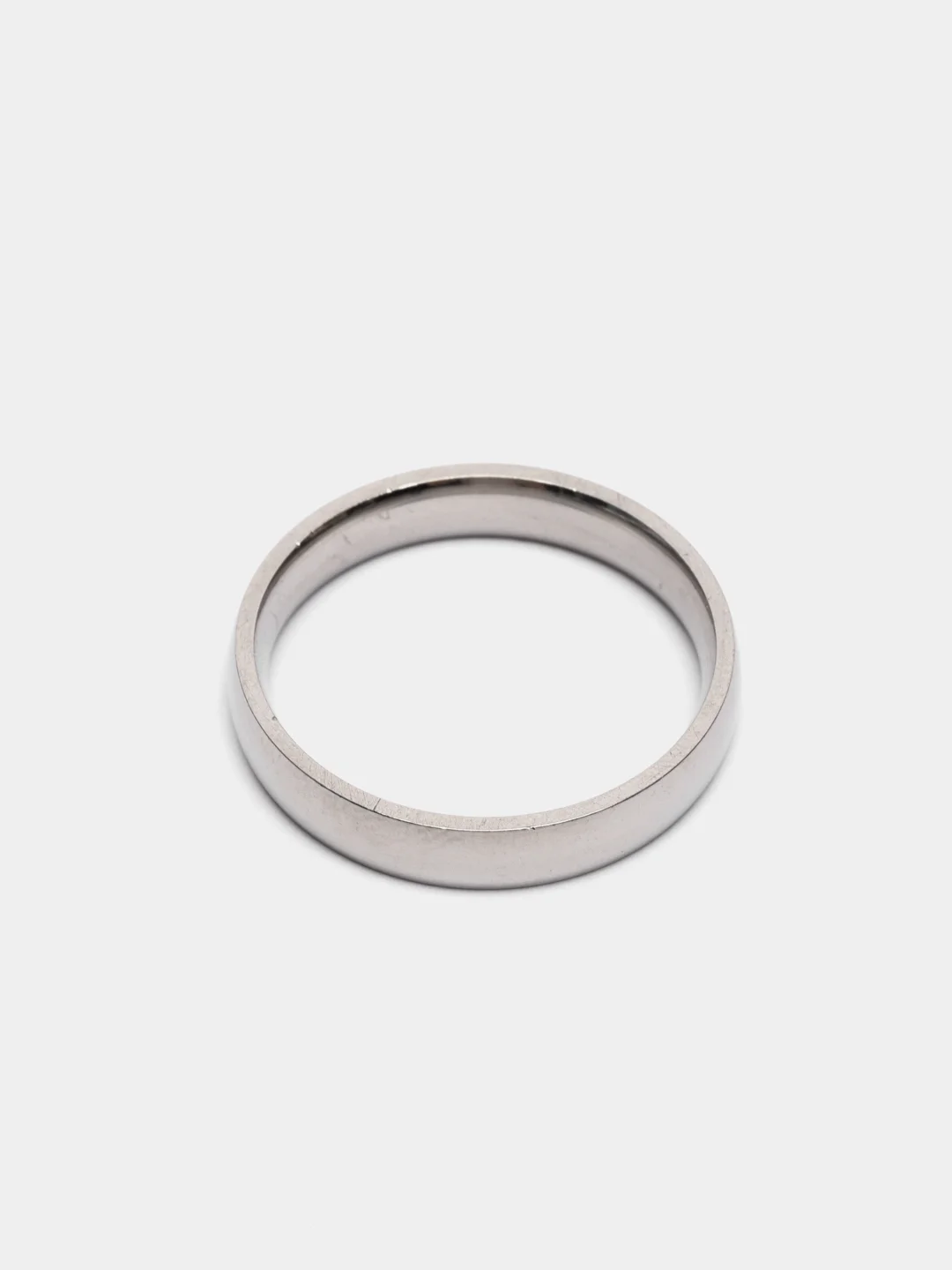 Серебряный кольцо стальное, 4 мм