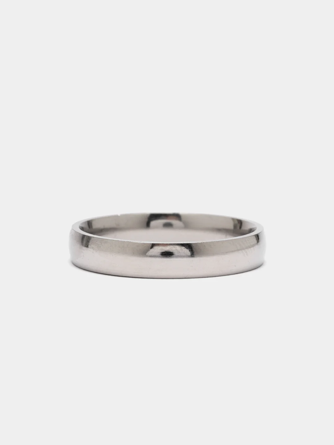 Серебряный кольцо стальное, 4 мм