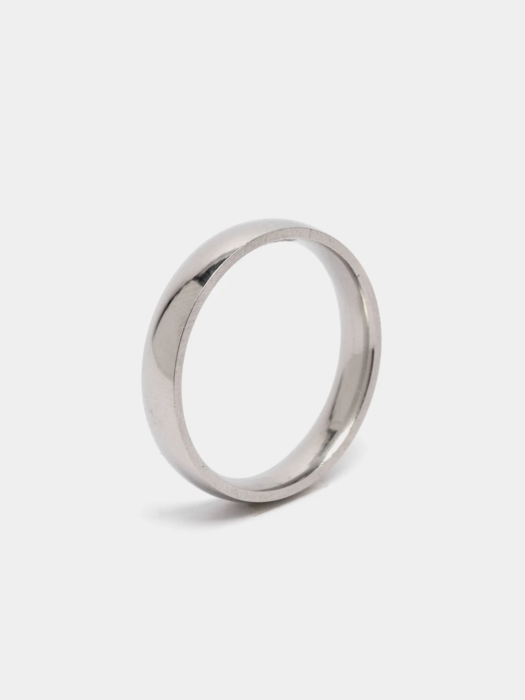 Серебряный кольцо стальное, 4 мм