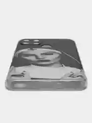 Бордовый силиконовый чехол на Oppo Realme C21Y/C25Y / Оппо Реалми C21Y/C25Y прозрачный, с рисунком