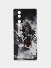 Песочный хаки силиконовый чехол на Honor 70 / Хонор 70 прозрачный, с рисунком, защита камеры