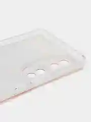 Оранжевый силиконовый чехол на Honor 70 / Хонор 70 прозрачный, с рисунком, защита камеры
