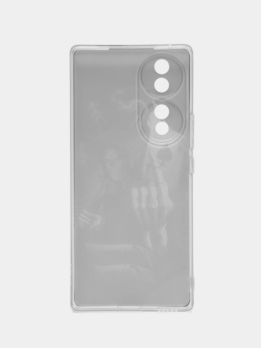 Оливковый силиконовый чехол на Honor 70 / Хонор 70 прозрачный, с рисунком, защита камеры