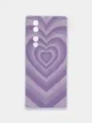 Лавандовый силиконовый чехол на Honor 70 / Хонор 70 прозрачный, с рисунком, защита камеры
