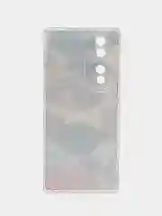 Кремовый силиконовый чехол на Honor 70 / Хонор 70 прозрачный, с рисунком, защита камеры
