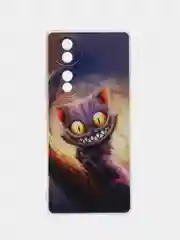 Индиго силиконовый чехол на Honor 70 / Хонор 70 прозрачный, с рисунком, защита камеры