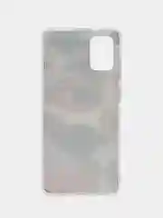 Кремовый чехол на Samsung Galaxy A71 4G / Самсунг А71 4G прозрачный, с рисунком, защита камеры