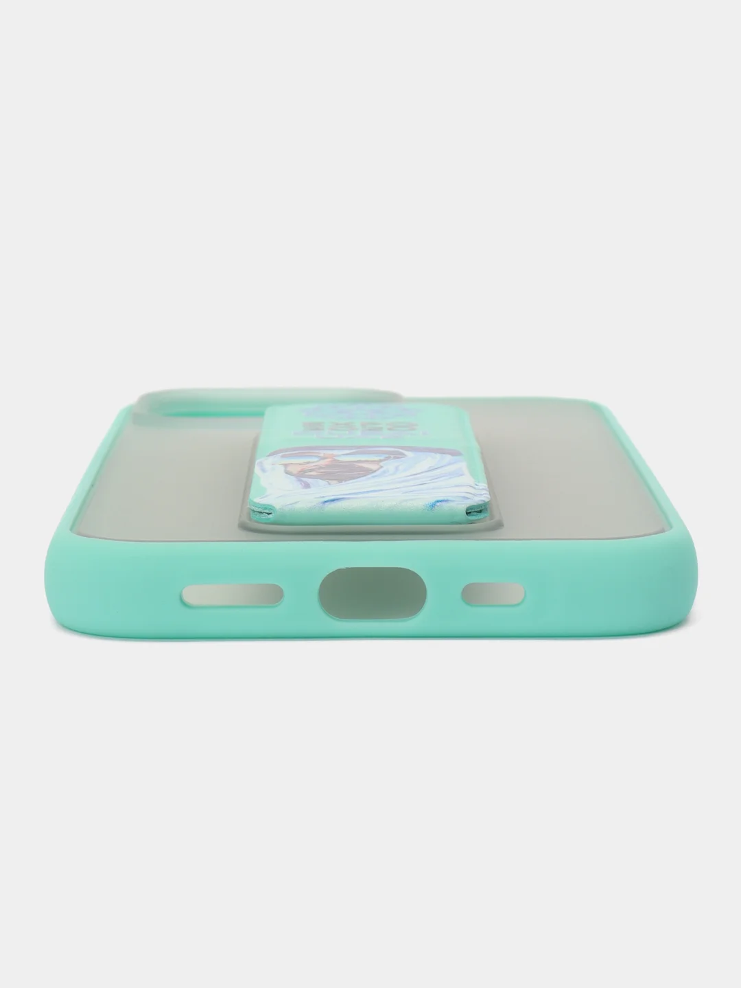 Бирюзовый чехол с принтом iPhone 13 Pro