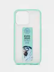 Бирюзовый чехол с принтом iPhone 13 Pro