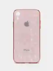 Розовый чехол со стелянной панелью  iPhone 11/11 Pro/X / XS/XR /6/ 7+/8+/ 7 / 8 / SE 2020 / 11 Max