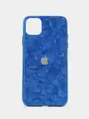 Синий чехол со стелянной панелью  iPhone 11/11 Pro/X / XS/XR /6/ 7+/8+/ 7 / 8 / SE 2020 / 11 Max