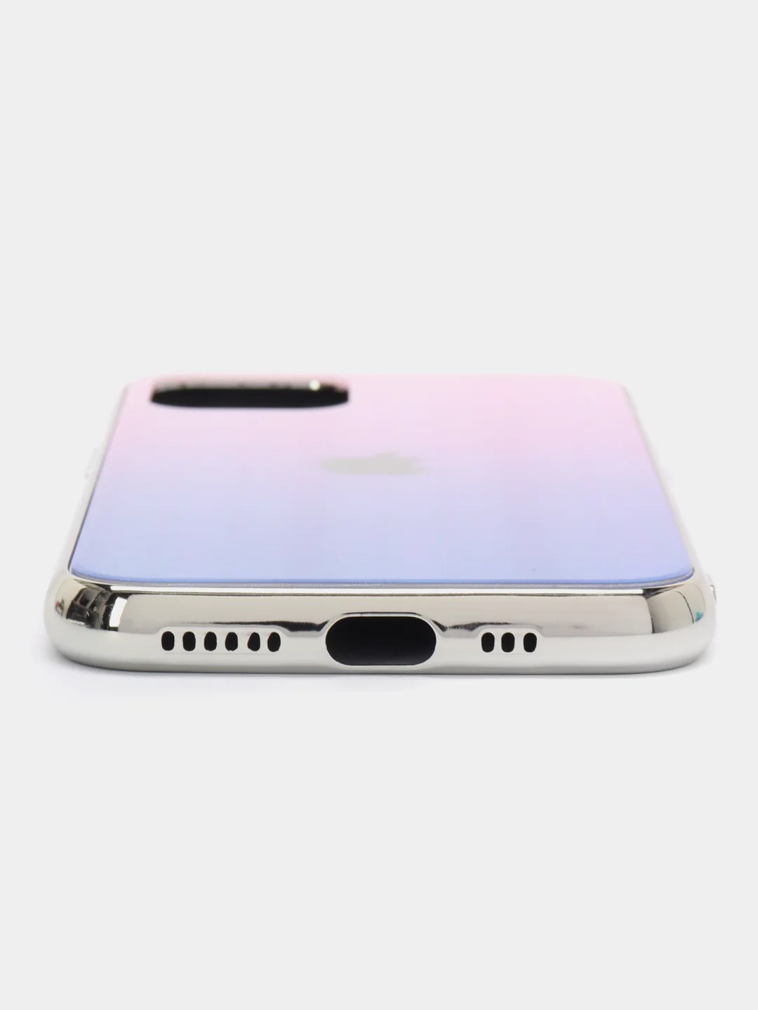 Сиреневый чехол со стелянной панелью  iPhone 11/11 Pro/X / XS/XR /6/ 7+/8+/ 7 / 8 / SE 2020 / 11 Max