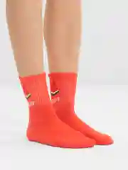 Коралловый носки женские "Фрукты-Смайлики"