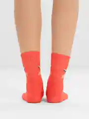 Коралловый носки женские "Фрукты-Смайлики"