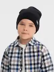 Черный шапка двойная