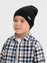 Черный шапка двойная