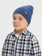 Синий шапка двойная