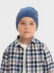 Синий шапка двойная