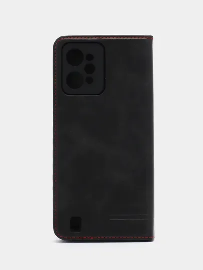 Коричневый чехол-книжка GQ для Realme C 31 (Реалми С 31) из высококачественной искусственной кожи