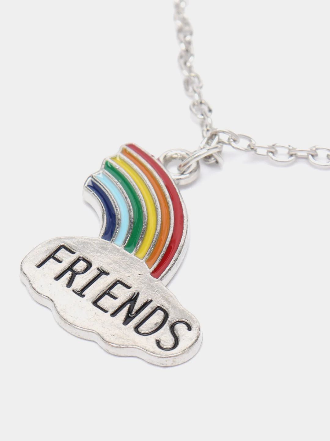 Разноцветный цепочки парные для влюбленных, друзей "Радуга", "Best Friends", 40+5 см