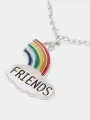 Разноцветный цепочки парные для влюбленных, друзей "Радуга", "Best Friends", 40+5 см