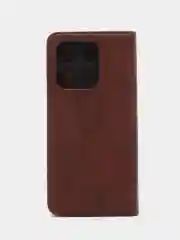 Коричневый чехол-книжка GQ для Infinix Smart 7, из высококачественной искусственной кожи