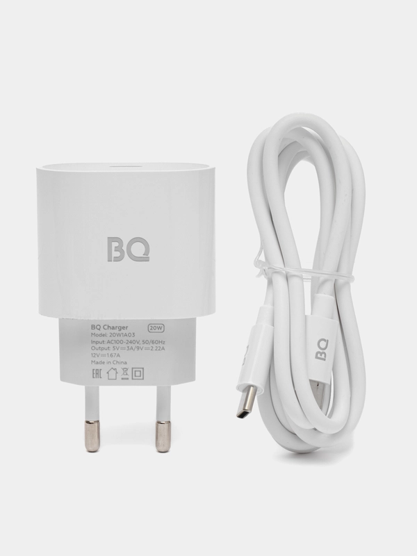 Зарядное устройство, разъём USB Type-C, 3.0 A, 20 Вт