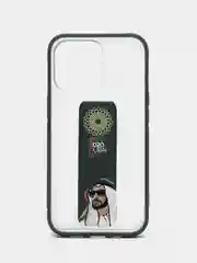 Тёмно-зелёный чехол с принтом iPhone 13 Pro