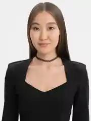 Угольный чокер на шею, черный, колье с цепочкой, 2 цвета