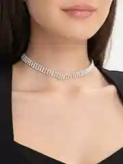 Слоновая кость чокер, колье, ожирелье из страз, блестящий