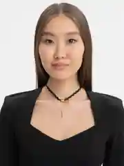 Белый чокер на шею, черный, колье с цепочкой, 2 цвета