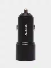 Черный автомобильное зарядное устройство BZ19B, 2USB, 3A, 18W, c быстрой зарядкой, QC3.0