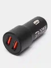 Черный автомобильное зарядное устройство BZ19B, 2USB, 3A, 18W, c быстрой зарядкой, QC3.0