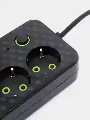 Зеленый сетевой фильтр с USB разъемами, удлинитель с USB портами