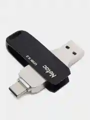 Флеш-накопитель Netac US11 Dual USB 3.2 + Type-C, флешка 2 в 1, память