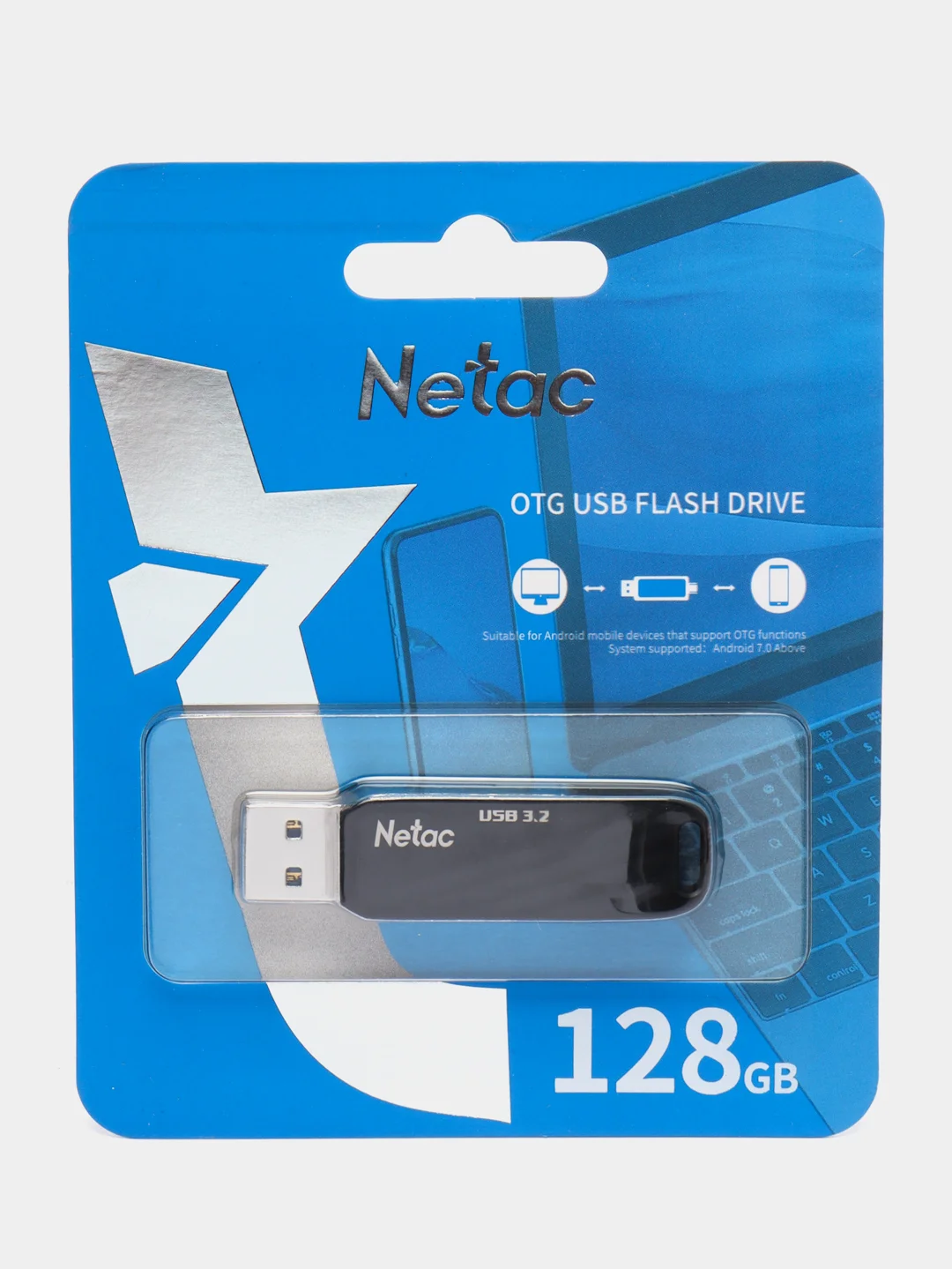 Флеш-накопитель Netac US11 Dual USB 3.2 + Type-C, флешка 2 в 1, память