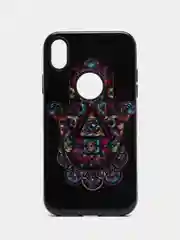Черный чехол со стелянной панелью  iPhone 11/11 Pro/X / XS/XR /6/ 7+/8+/ 7 / 8 / SE 2020 / 11 Max