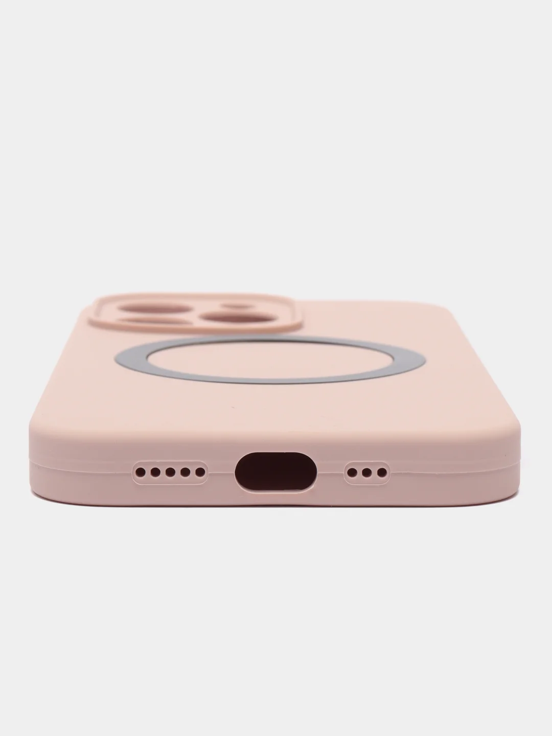 Бежевый чехол Silicone Case для iPhone 11/12/13/14/Pro/Max/Plus/Mini, с функцией MagSafe (Магсейф)