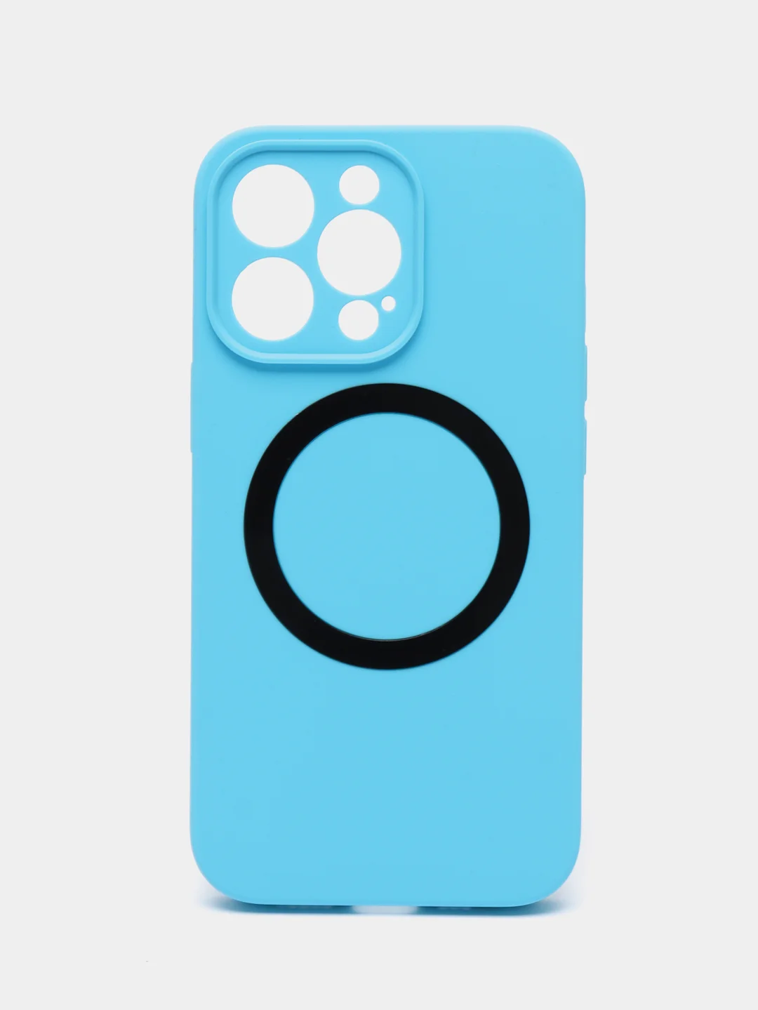 Голубой чехол Silicone Case для iPhone 11/12/13/14/Pro/Max/Plus/Mini, с функцией MagSafe (Магсейф)