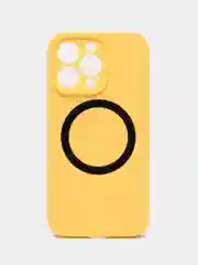 Желтый чехол Silicone Case для iPhone 11/12/13/14/Pro/Max/Plus/Mini, с функцией MagSafe (Магсейф)
