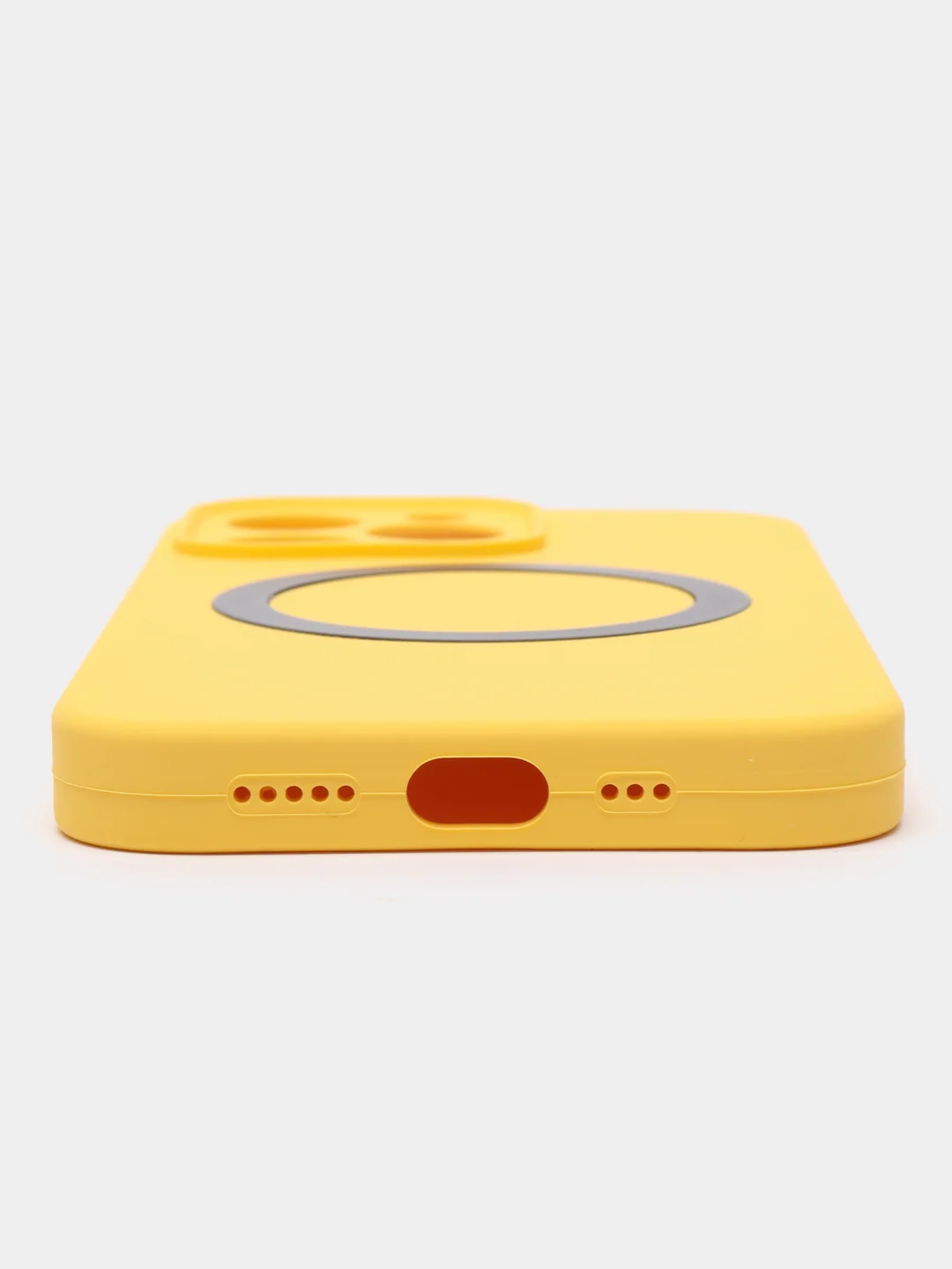 Желтый чехол Silicone Case для iPhone 11/12/13/14/Pro/Max/Plus/Mini, с функцией MagSafe (Магсейф)