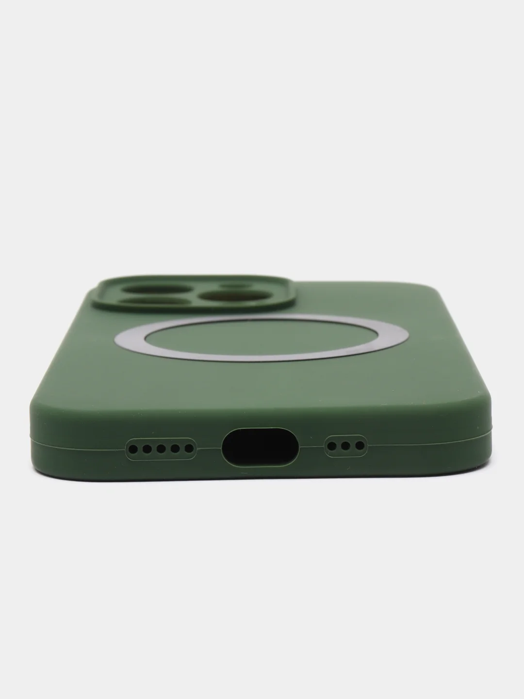 Зеленый чехол Silicone Case для iPhone 11/12/13/14/Pro/Max/Plus/Mini, с функцией MagSafe (Магсейф)