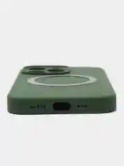 Зеленый чехол Silicone Case для iPhone 11/12/13/14/Pro/Max/Plus/Mini, с функцией MagSafe (Магсейф)