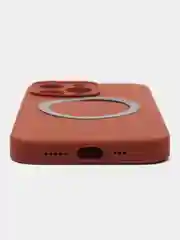 Коричневый чехол Silicone Case для iPhone 11/12/13/14/Pro/Max/Plus/Mini, с функцией MagSafe (Магсейф)