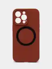 Коричневый чехол Silicone Case для iPhone 11/12/13/14/Pro/Max/Plus/Mini, с функцией MagSafe (Магсейф)