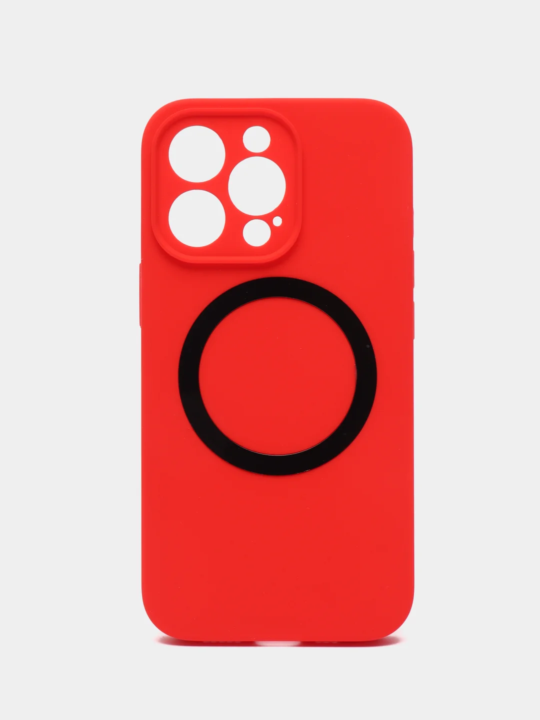 Красный чехол Silicone Case для iPhone 11/12/13/14/Pro/Max/Plus/Mini, с функцией MagSafe (Магсейф)